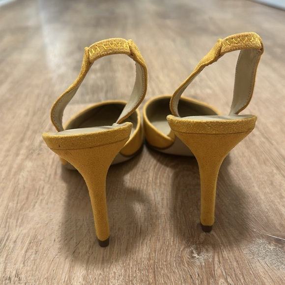UNISA | Yellow Suede Slingback Heels - Picture 5 of 6